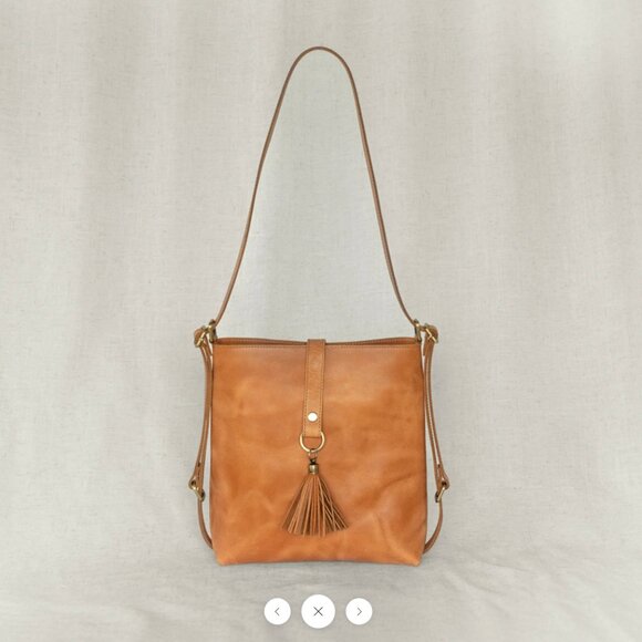 Elevate Mini Slingback Bag  2-in-1 Convertibe Leather Crossbody Backpack - Picture 2 of 14